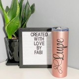 20oz Skinny White Straight Sublimation Blanks Stainless Steel Tumblers With Metal Straws