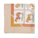 Printed ten horse women's silk scarves professional decorative square scarf ladies