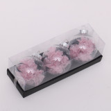 8cm clear PET painted plastic christmas ball  Ornaments