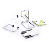 Square round folding compact mirror pocket custom logo portable travel makeup mirror