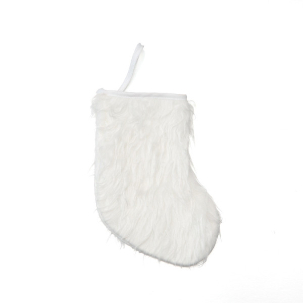 Christmas Gift Bag Decoration Medium-Sized High-End White Plush Christmas Tree Pendant Socks