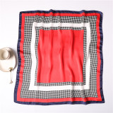 Custom Summer New Style Satin Silk Scarf Women 90cm Square Scarf Ash Purple Fashion Decorative Silk Scarf