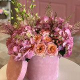 Custom Logo Printed Cardboard Large Round Tube Luxury Hat Cylinder Velvet Rose Flower Boxes for Bouquets
