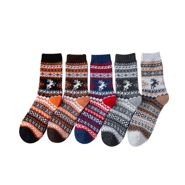 New Winter Products Amazon Wish Cross-Border Thickened Warmth Ladies Rabbit Wool  Thick Thread Fawn Christmas Women Socks