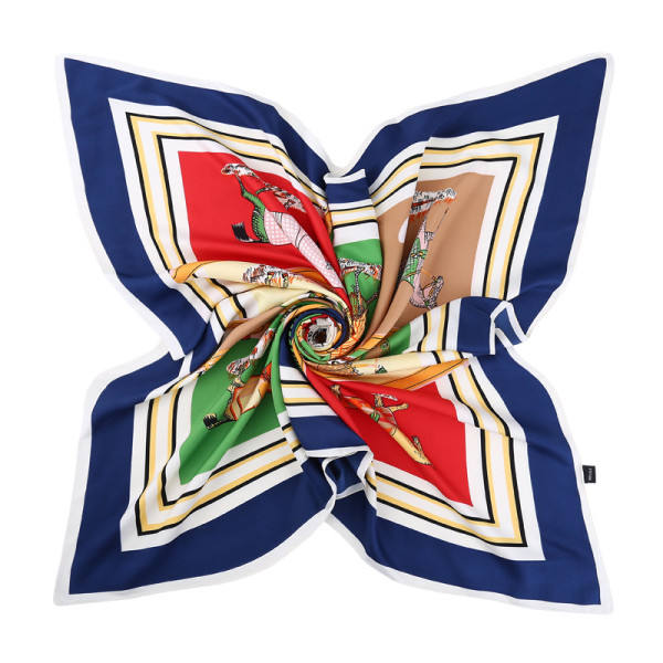 New Style 2021 Spring Summer Lady Sunscreen Square Silk Shawl Women's Quality Printing Silk Scarves Fashion Beach Headscarf