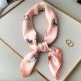 Spring And Autumn Lady Luxury Travel Shawl New Style Printed Large Square Beach Silk Head Scarf