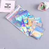 Holographic Silver Bag For Necklaces Glitter Bag Packaging Key chain Makeup Brush Bag For Packaging Powder Products
