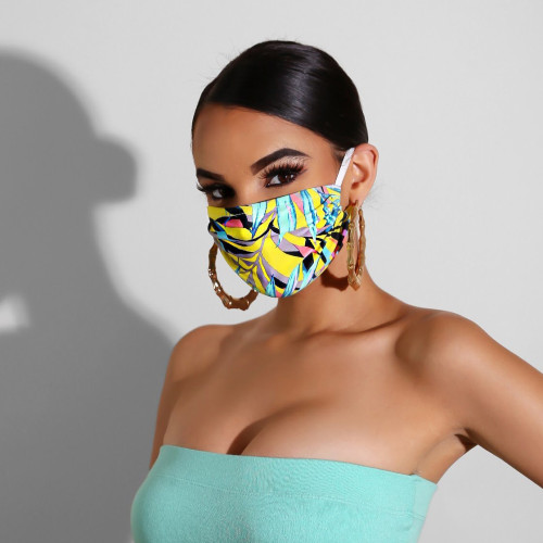 brand Adult fashion Maskes Washable Printing Cotton reuseable stylish Maskes Dustproof Antifog Cotton Mouth women face Maskes
