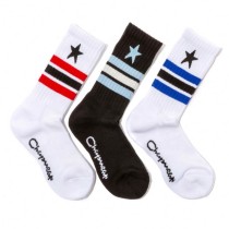 Wholesale High Quality Men Fashion Sport Star Striped Basketball Anti-foul Breathable Pure Cotton Crew Socks