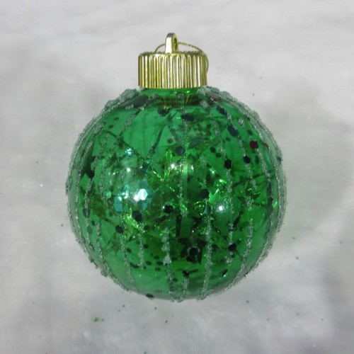 10cm clear delicate painted plastic hanging christmas ball
