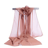 High Quality Chiffon Scarf Women Silk Scarves Chiffon Thin Shawls And Wraps Pure Color Hijab Stoles