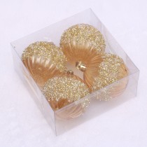 Xmas Plastic Ball Tree Hanging Ornament with Hand Painted