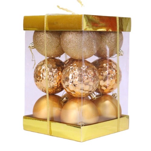 8cm shiny matt mixed painted plastic christmas ball ornament
