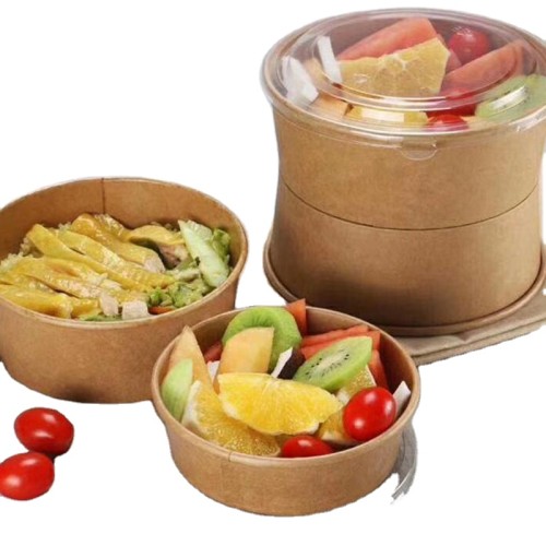 King Garden factory hot sale Biodegradable box Packaging Disposable soup container  Kraft paper container