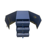 Custom Luxury Rigid Cardboard Double Door Style Drawer Chocolate Candy Mooncake Gift Box Packaging