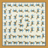 New Types Brand Design Animals Horse Printed 100% Silk Twill Neck Fashion Scarf Women