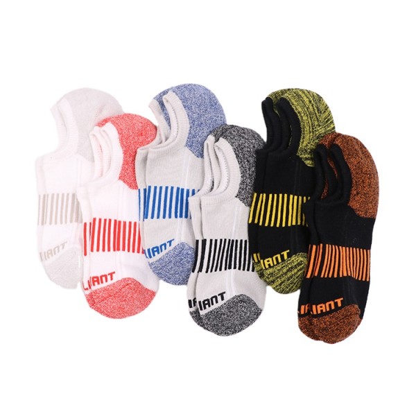 Autumn  Summer Boat Non-Slip Sweat-Absorbent Breathable Short Tube Cotton Shallow Mouth Thickening Short Invisible Socks