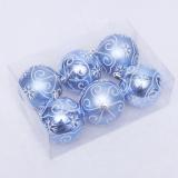 8cm ice blue color painted christmas ball for tree decoration