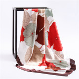 Women new color matching wave dot stewardess professional wear decoration small square silk scarf printing