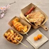 16oz White Paper Noodle Box Salad disposable box paper container