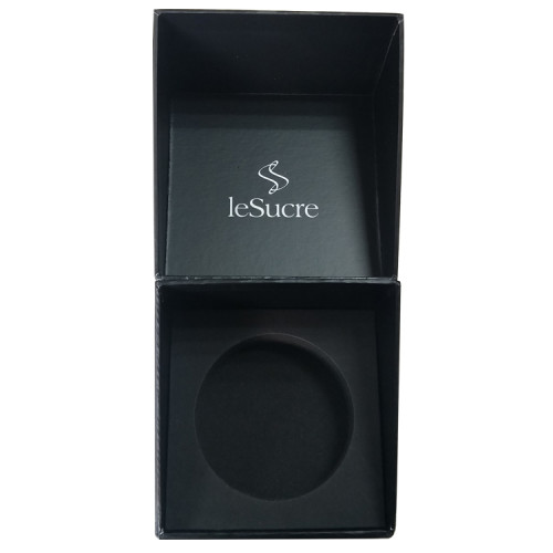 Custom Luxury Black Cardboard Paper Cosmetic Cream Jar Skin Care Packaging Boxes With Insert