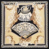 2021 Luxury Brand Silk Scarf Women Print Square Shawl Hijab Scarves Female Hand Roll Shawls Scarves For Ladies 130*130cm