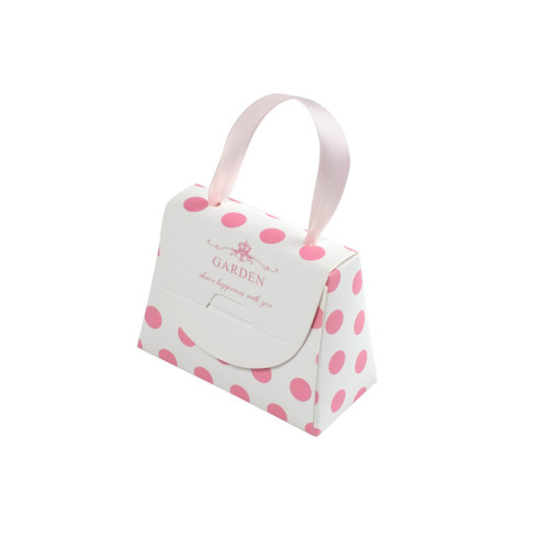 Wedding packaging cute mini lipstick/candy packaging paper box with handle