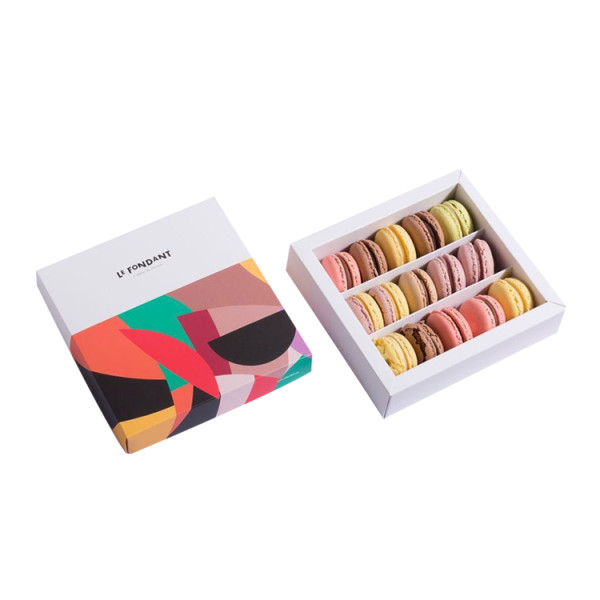 Custom Logo Food Grade Cajas Para Brownie Premium Paper Chocolate Macaron Brownie Boxes With Insert