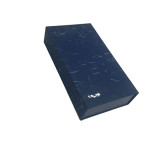 Rigid matt navy blue printing custom brand magnet tea tin gift packing box