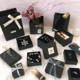 Eco-Friendly Kraft paper Jewelry Packaging Box with Bowknot Decoration