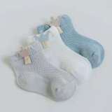 Summer Thin Combed Cotton Mesh Breathable And Sweat-absorbent Baby Socks