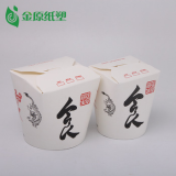 Custom printed disposable 16oz 26oz kraft food packaging takeaway container chinese noodle paper box