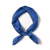 New silk hand feeling square scarf custom pure color fashion wild decoration small scarf stewardess professional silk scarf