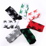 Wish&Amazon The Same Model Exported To Europe  America Hemp Leaf Socks Threaded Middle Tube Maple Leaf Socks