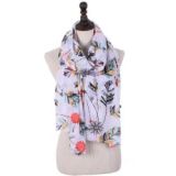 Wholesale high-quality various colors modern silk 90*180cm square printing scarf ladies