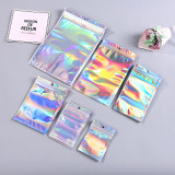 Holographic Silver Bag For Necklaces Glitter Bag Packaging Key chain Makeup Brush Bag For Packaging Powder Products