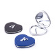 PU leather makeup mirror hand mirror double-sided with 1x and 2x magnification small cosmetic pocket mirror