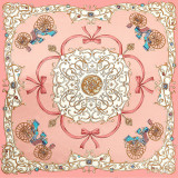 Wholesale Price Latest Design Women Silk Small Square Scarf Female Carriage Print Ladies Charming Silk Scarf