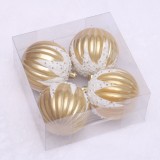 Wholesale New Design Red  8cm Shatterproof  Plastic Christmas Ball Chirstmas Tree Decoration Hanging Balls