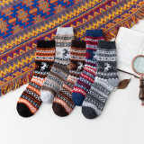 New Winter Products Amazon Wish Cross-Border Thickened Warmth Ladies Rabbit Wool  Thick Thread Fawn Christmas Women Socks