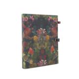 China a4 size hard cover 1 inch 9 o ring binder cloth paper file folder logo print with pen,flower file folder with button