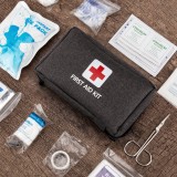 173PCS Waterproof Black  Snowflake First Aid Kit Bag With Travel