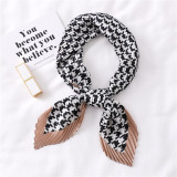 Custom Folds Small Silk Scarf Ladies Wild Decorative Winter Square Scarf Wrinkle Wholesale Neckerchief Scarf