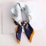 Spring And Autumn Lady Luxury Travel Shawl New Style Printed Large Square Beach Silk Head Scarf