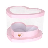 Luxury Transparent Rose Flower Boxes I Love You Heart Box For Flowers Gift Packaging Boxes