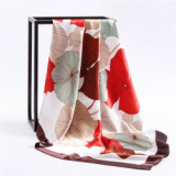 Women new color matching wave dot stewardess professional wear decoration small square silk scarf printing