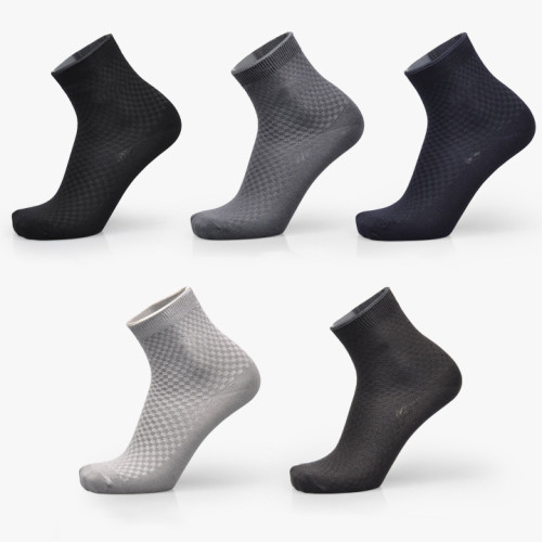 Factory Direct Sale Wish Explosive Style  Individually Wrapped Black Classic Middle Tube Style   Bamboo Fiber Deodorant Socks