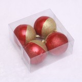 Xmas Plastic Ball Tree Hanging Ornament with Hand Painted