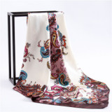 Custom Print Retro Ethnic Big Square Scarf Multiple Patterns Silk Scarf Shawl Scarf Headscarf