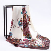 Custom Print Retro Ethnic Big Square Scarf Multiple Patterns Silk Scarf Shawl Scarf Headscarf